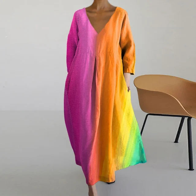 Valenzora | Weiches, farbenfrohes Kleid