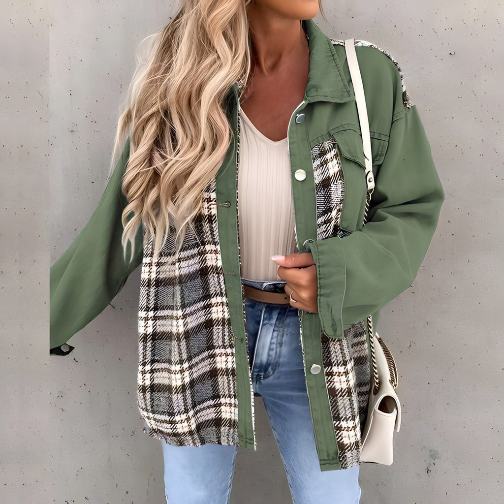 Checkered jacket for women