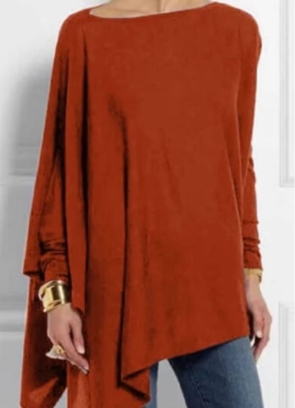 Valenzora | Elegant cashmere blend poncho with an asymmetrical cut