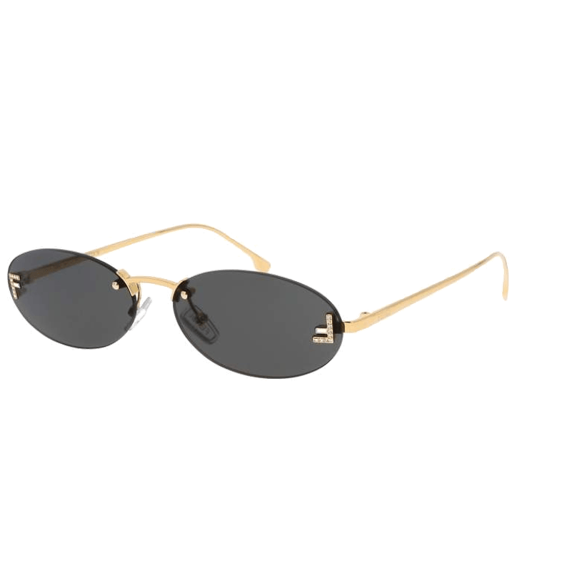 Valenzora | Oval sunglasses with golden accents and subtle stones