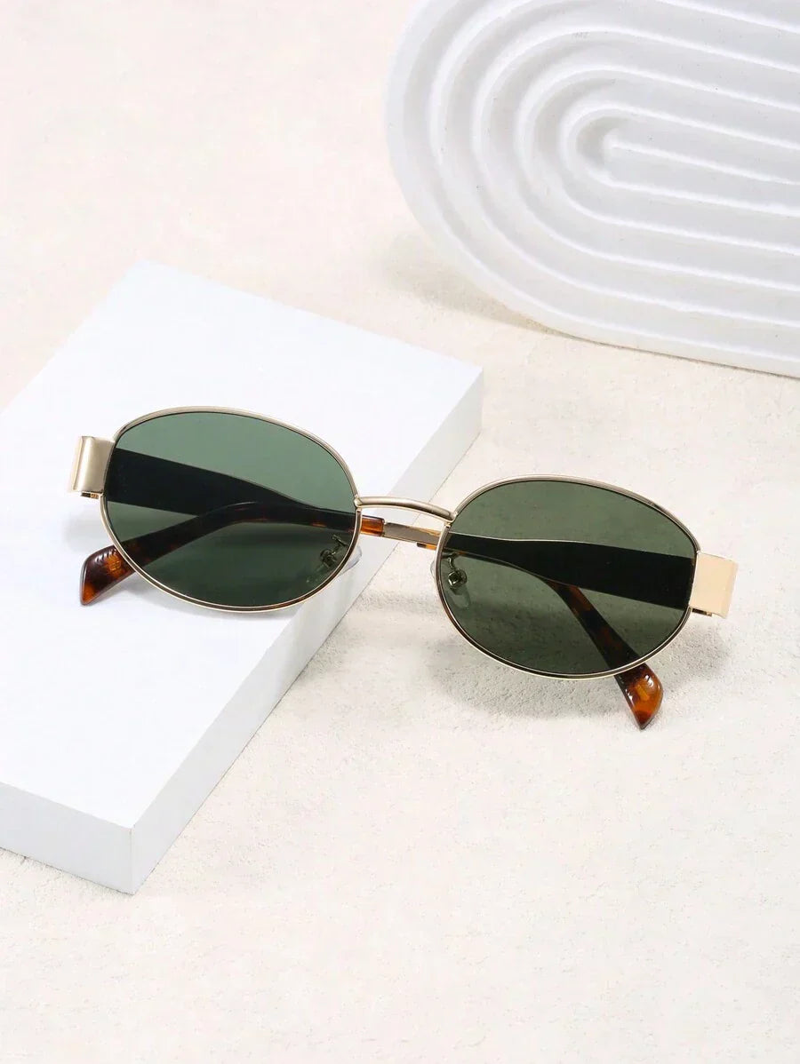 Valenzora - Goldene Sonnenbrille für Damen | Vintage Retro Sonnenbrille