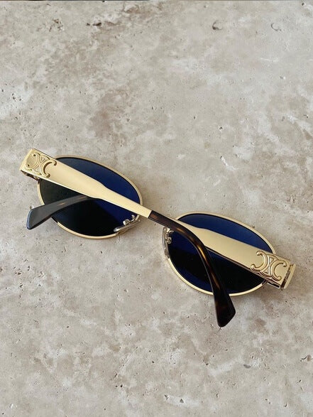 Valenzora - Goldene Sonnenbrille für Damen | Vintage Retro Sonnenbrille