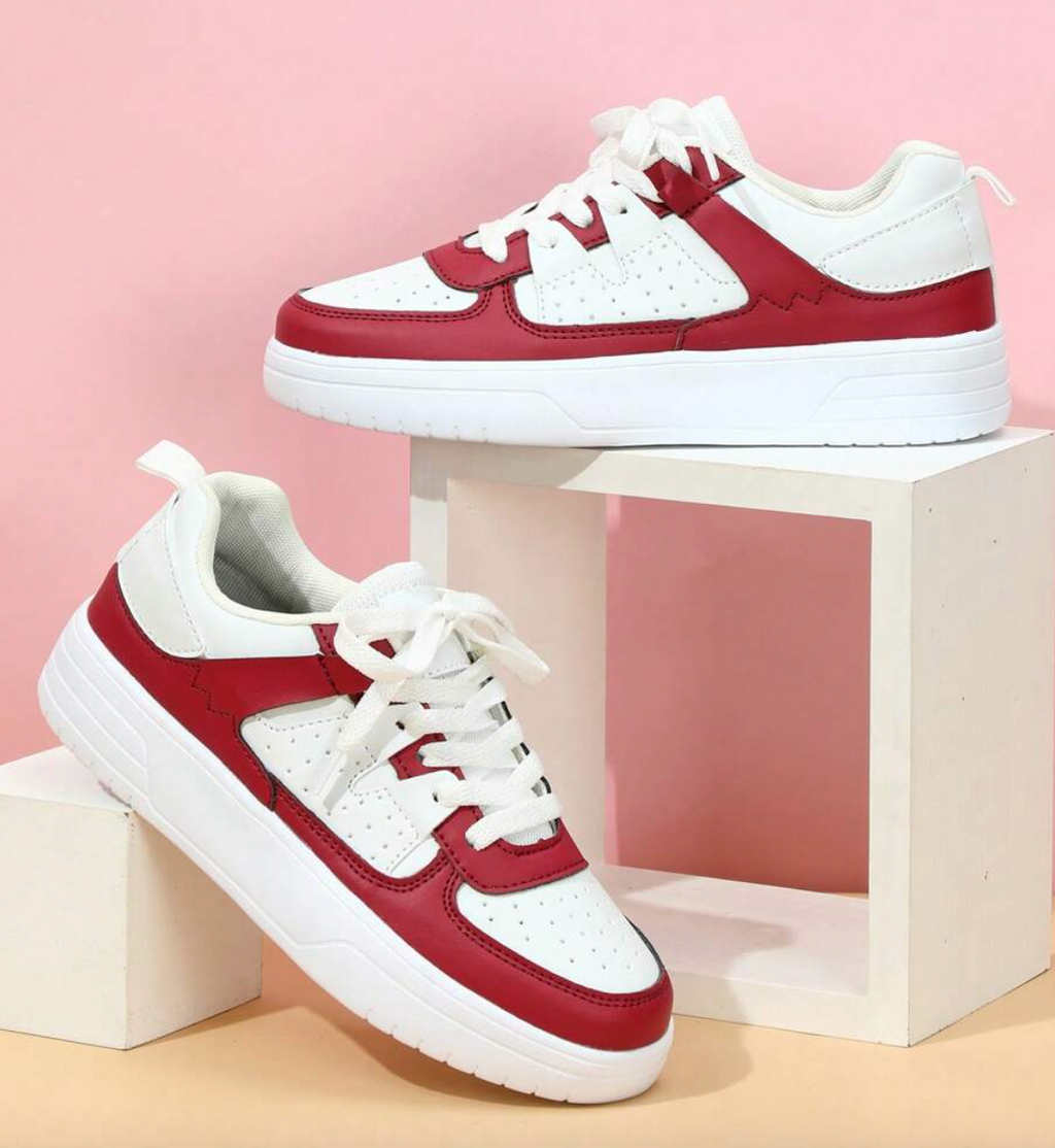 Valenzora | Pastel-colored colorblock sneakers with chunky soles for women
