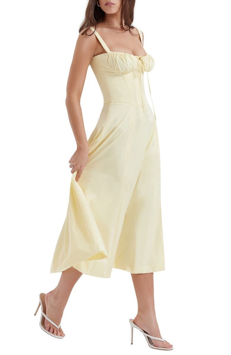 Valenzora | Sleeveless back tie midi dress sun dress