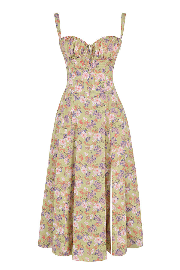 Valenzora | Sleeveless back tie midi dress sun dress