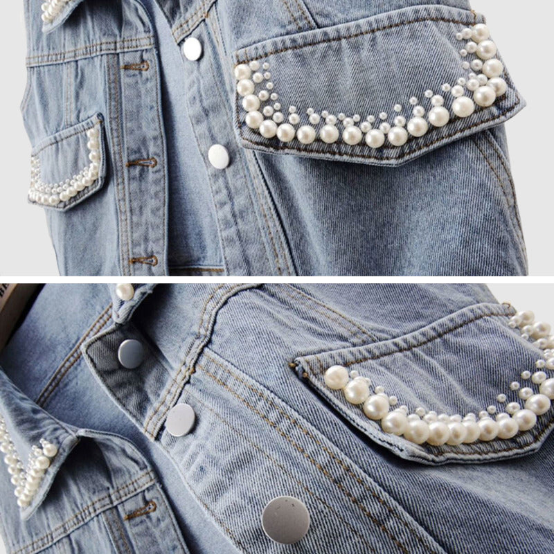 Valenzora – Jeansweste mit Perle