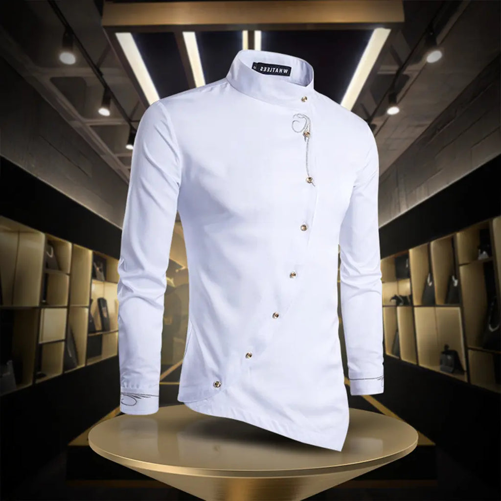 Valenzora | Casual slim-fit shirt with long sleeves and buttons