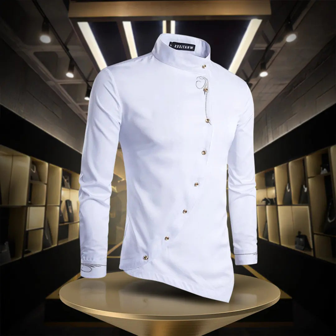 Valenzora | Casual slim-fit shirt with long sleeves and buttons
