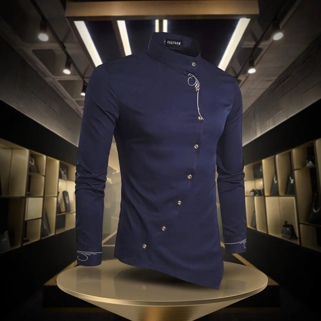 Valenzora | Casual slim-fit shirt with long sleeves and buttons