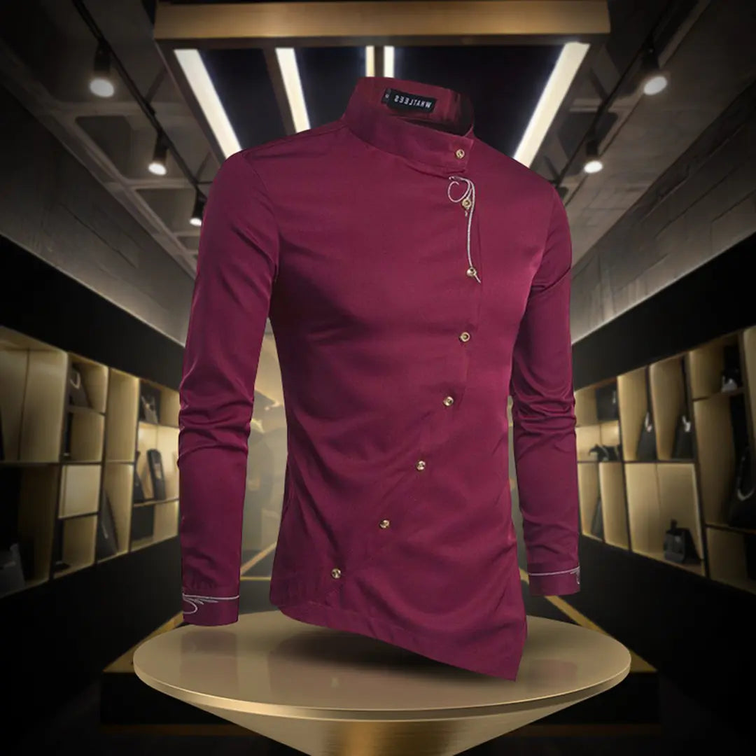 Valenzora | Casual slim-fit shirt with long sleeves and buttons