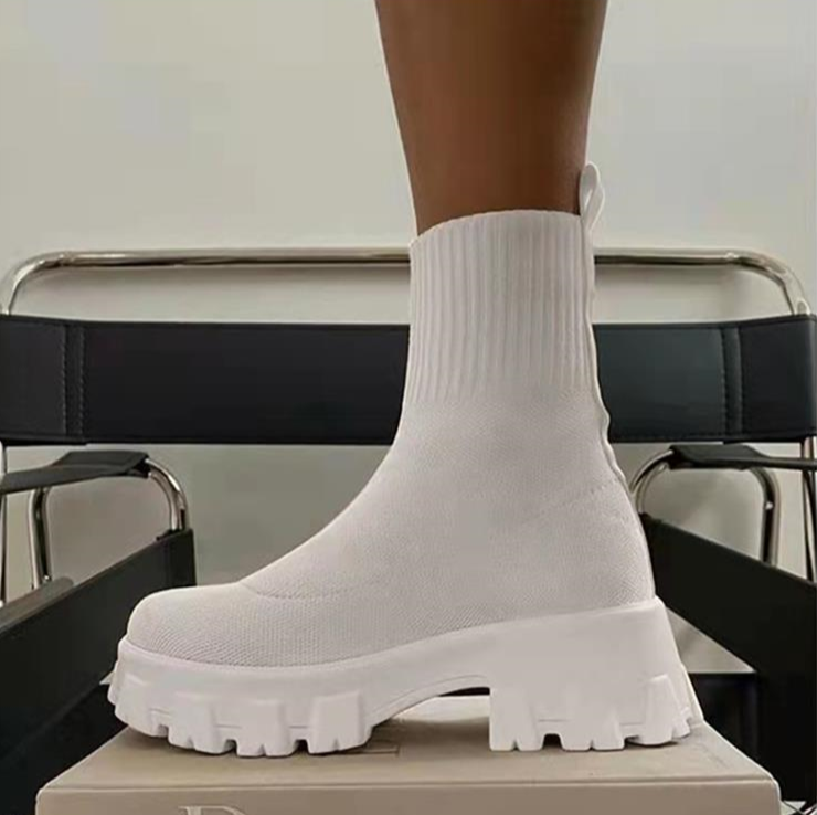Valenzora | Chunky Platform Sock Boots Women's Boots