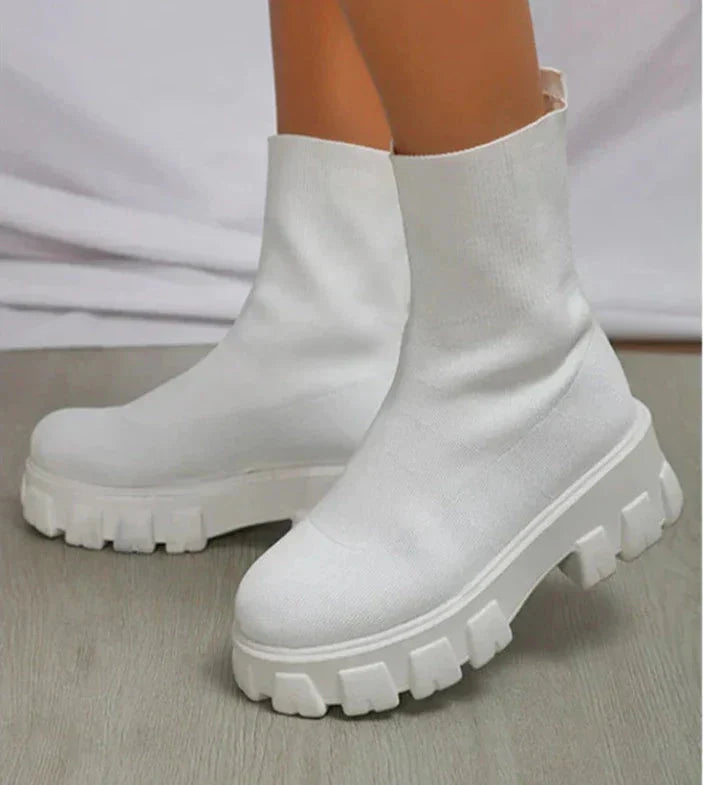 Valenzora | Chunky Platform Sock Boots Women's Boots