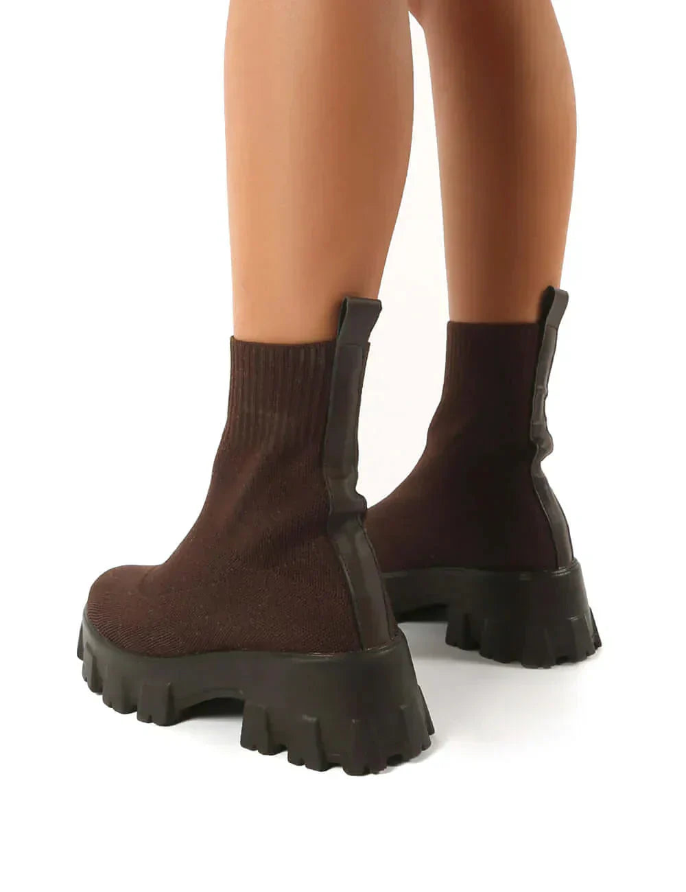Valenzora | Chunky Platform Sock Boots Women's Boots