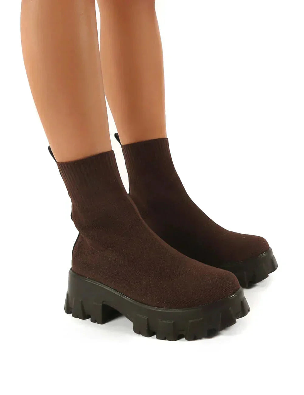 Valenzora | Chunky Platform Sock Boots Women's Boots