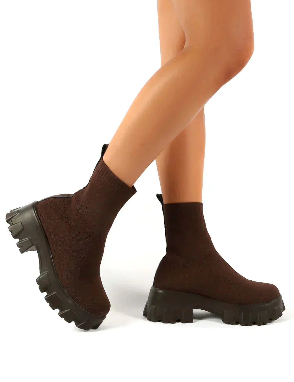 Valenzora | Chunky Platform Sock Boots Women's Boots
