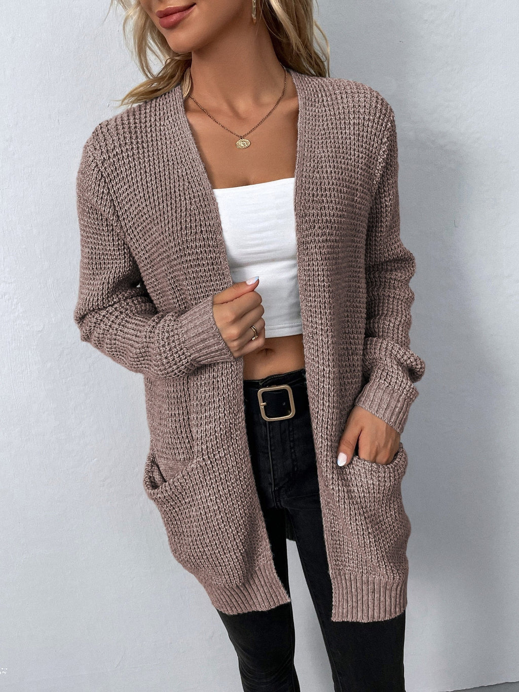 Valenzora - Women's Valenzora with long sleeves, open front and pockets