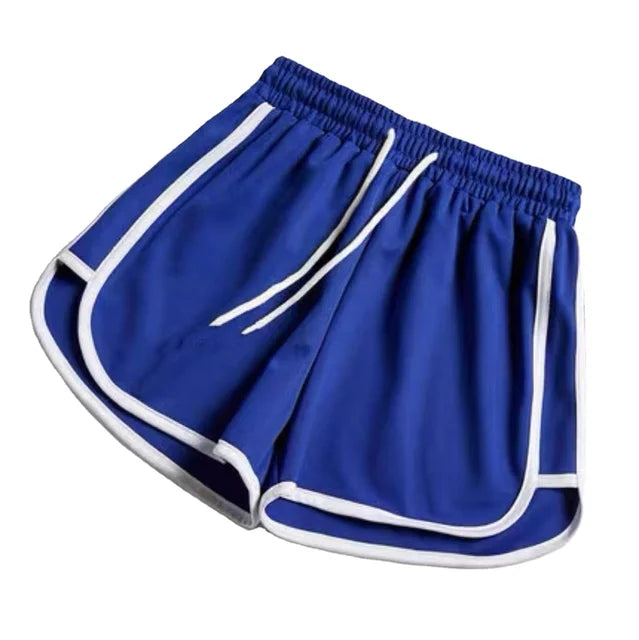 Women's striped shorts with breathable, elastic waistband