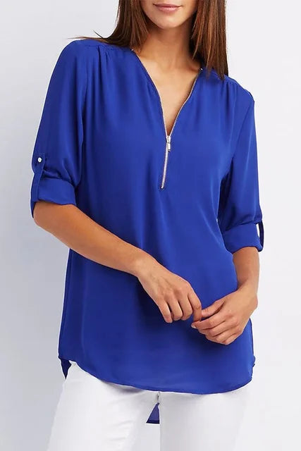 Valenzora | Modernes Zip-Top aus nachhaltiger Baumwolle