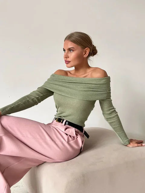 Valenzora - Off Shoulder Pullover