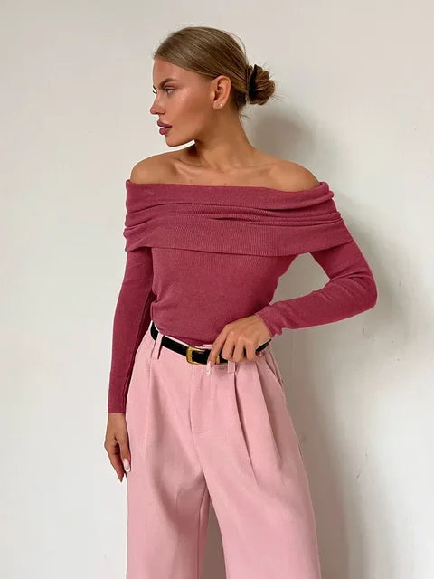 Valenzora - Off Shoulder Pullover