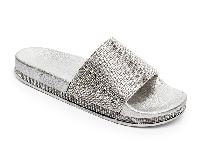 Valenzora | Crystal Diamond Trim Sandals