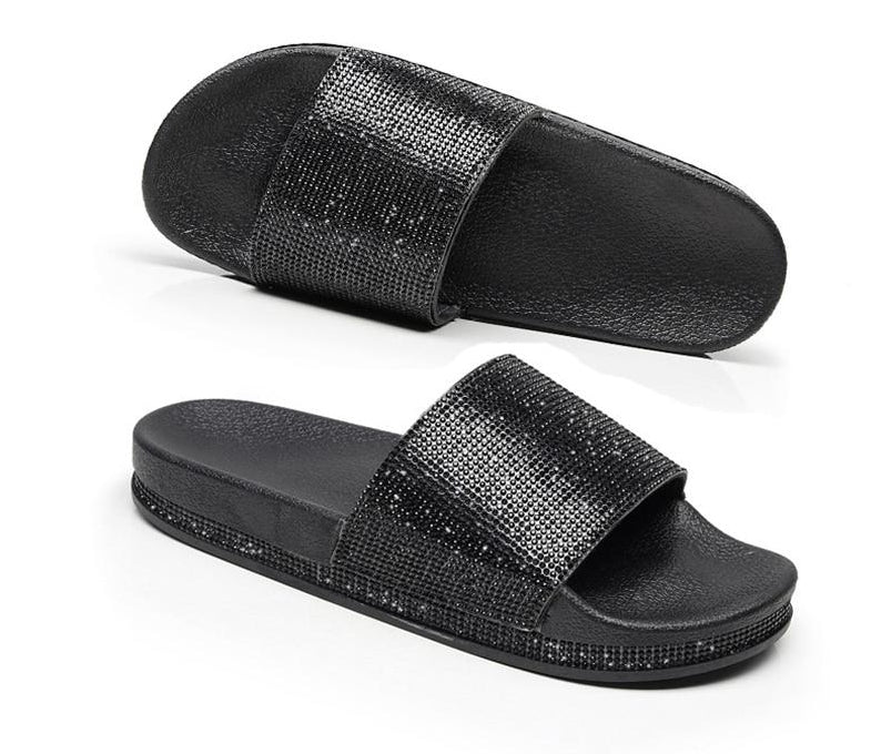 Valenzora | Crystal Diamond Trim Sandals