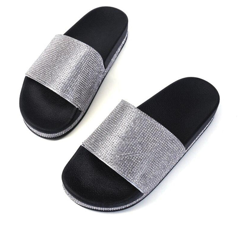Valenzora | Crystal Diamond Trim Sandals