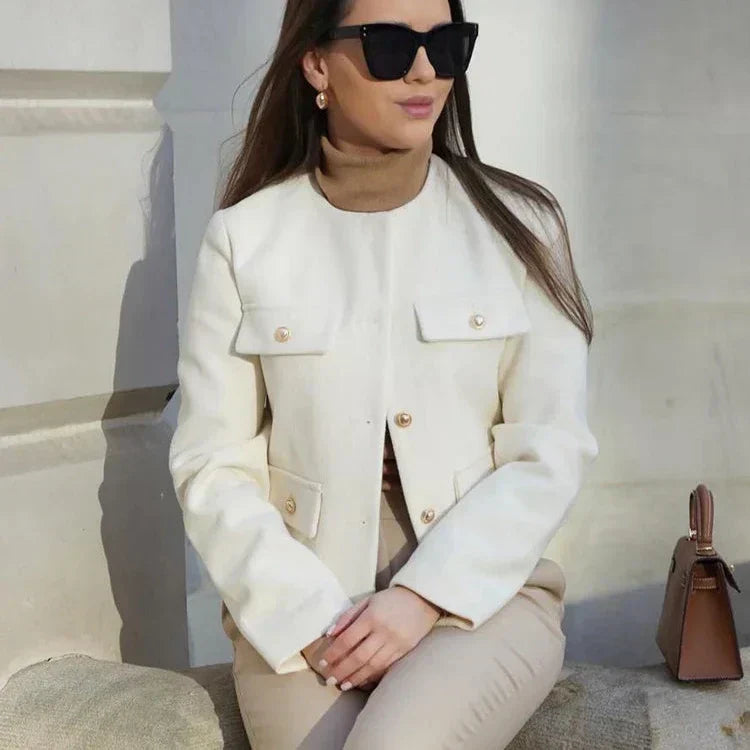 Valenzora | Chic and elegant blazer jacket with button closure for women