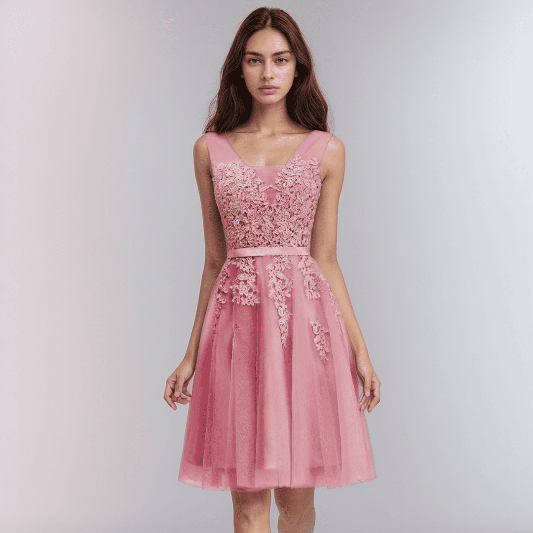 Valenzora | Kleid mit Spitzenapplikationen für die Hochzeit