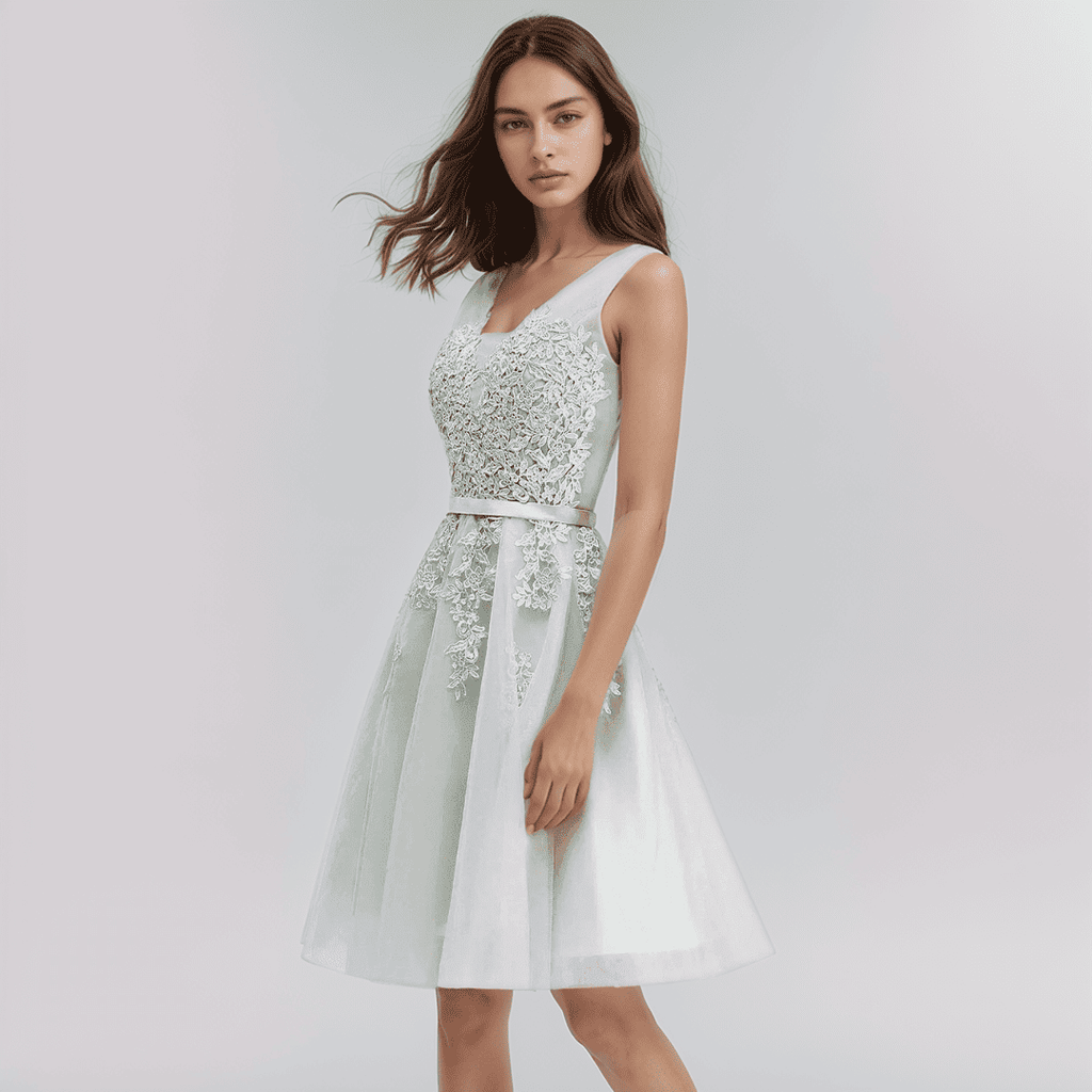 Valenzora | Kleid mit Spitzenapplikationen für die Hochzeit