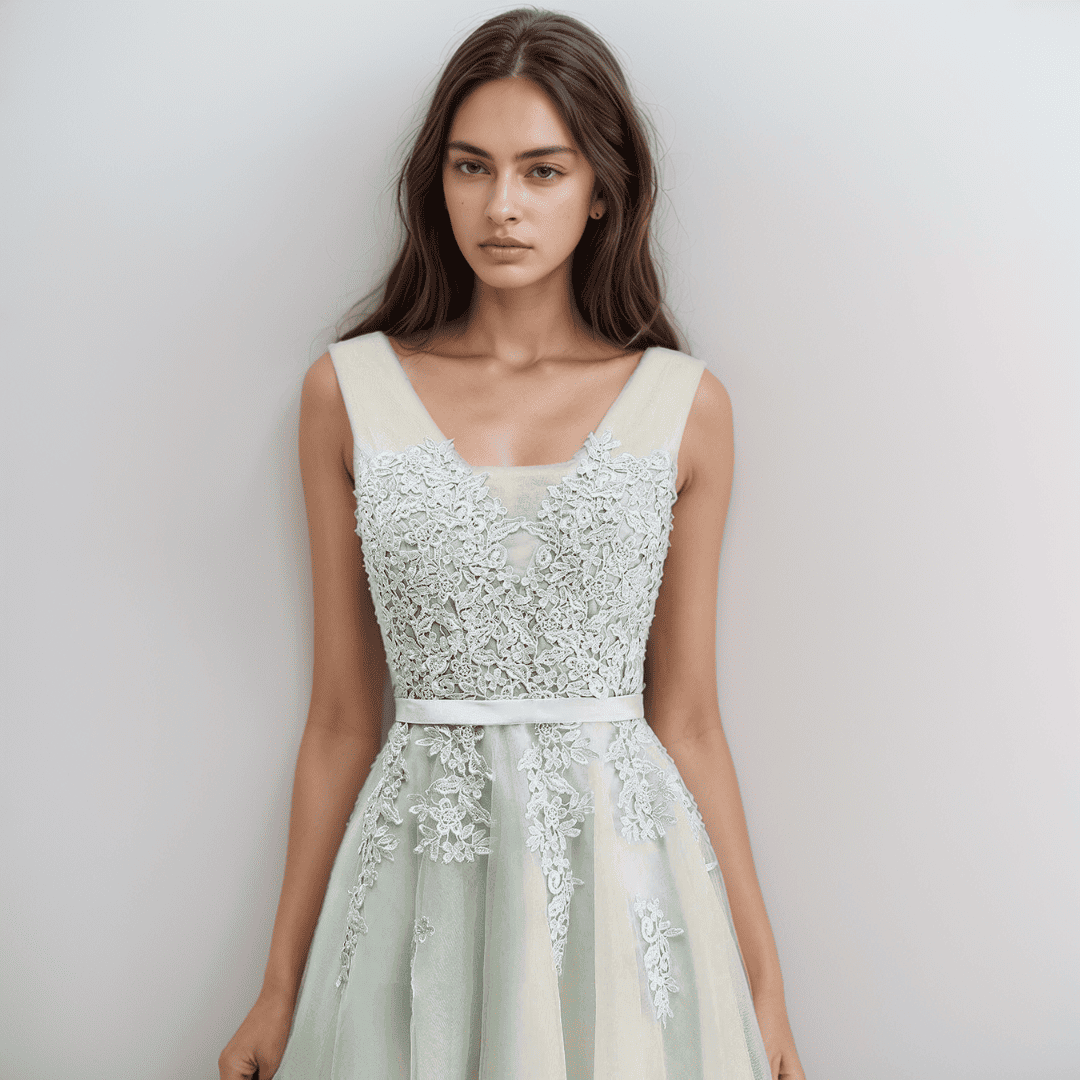 Valenzora | Kleid mit Spitzenapplikationen für die Hochzeit