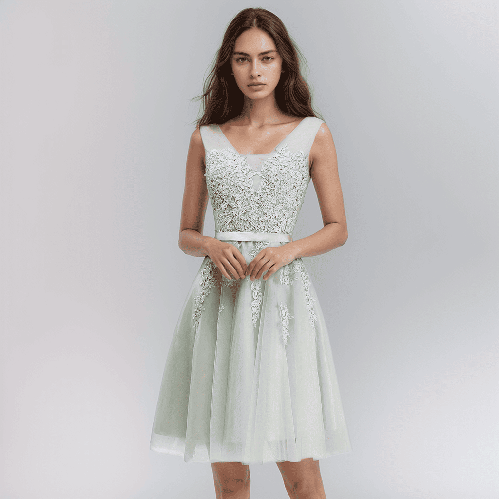 Valenzora | Kleid mit Spitzenapplikationen für die Hochzeit