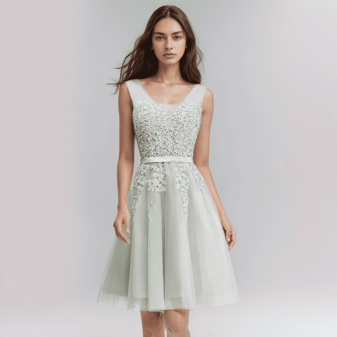 Valenzora | Kleid mit Spitzenapplikationen für die Hochzeit