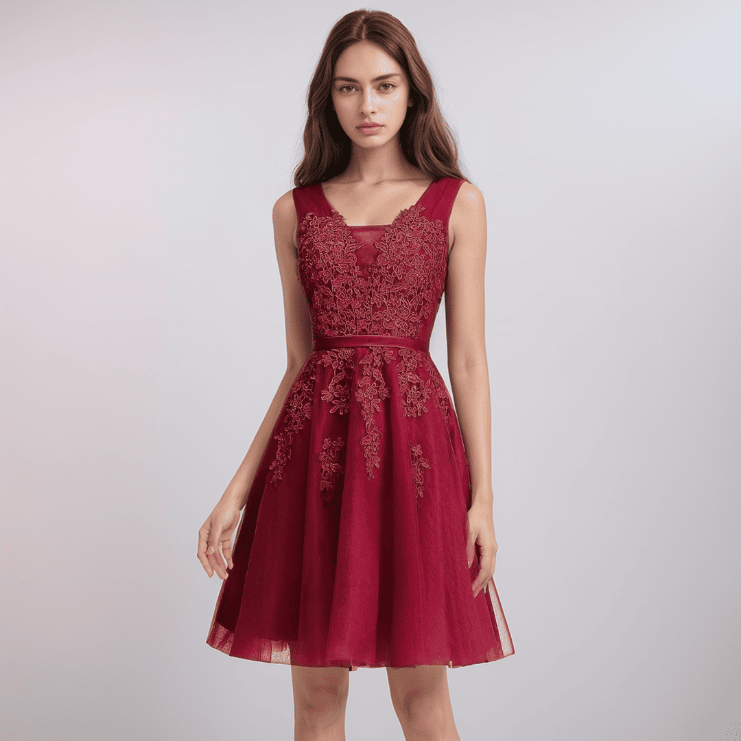 Valenzora | Kleid mit Spitzenapplikationen für die Hochzeit