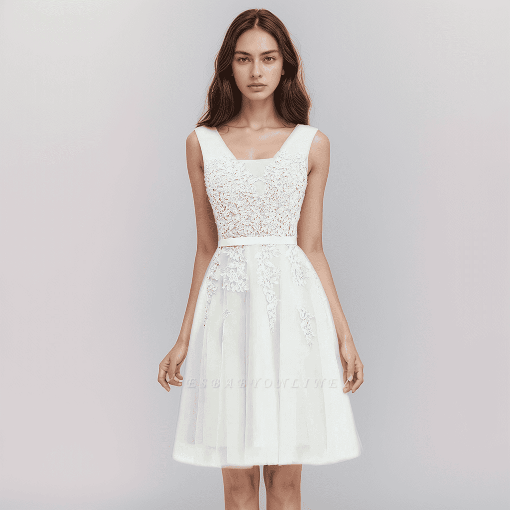 Valenzora | Kleid mit Spitzenapplikationen für die Hochzeit