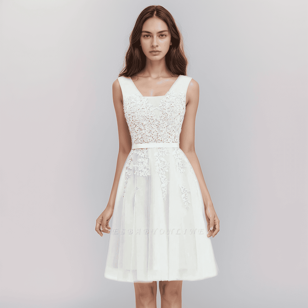 Valenzora | Kleid mit Spitzenapplikationen für die Hochzeit