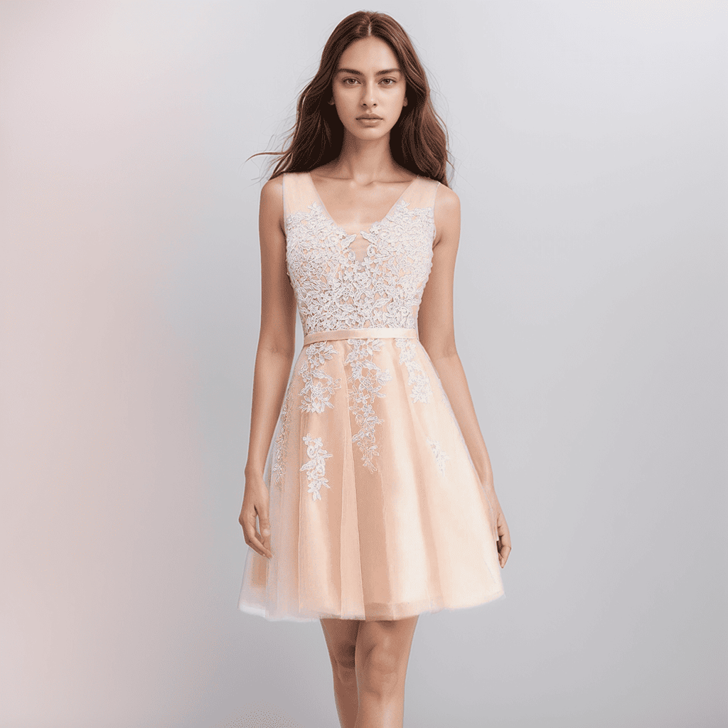 Valenzora | Kleid mit Spitzenapplikationen für die Hochzeit