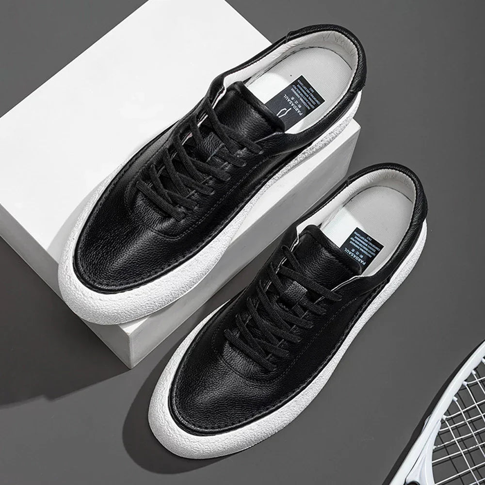 Valenzora | Premium-Ledersneaker mit weißer Sohle