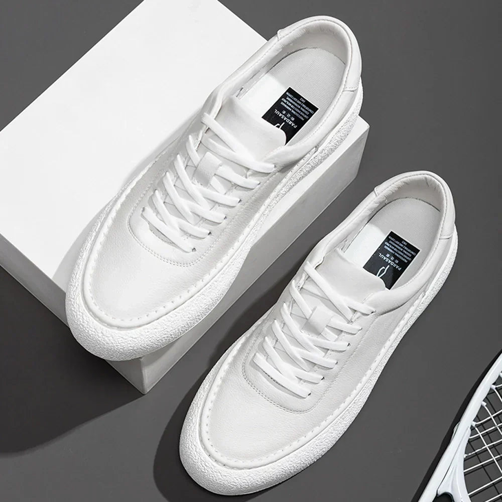 Valenzora | Premium-Ledersneaker mit weißer Sohle