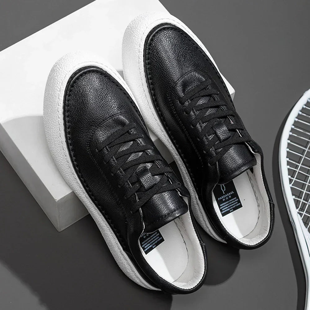 Valenzora | Premium Leather Sneakers with White Sole