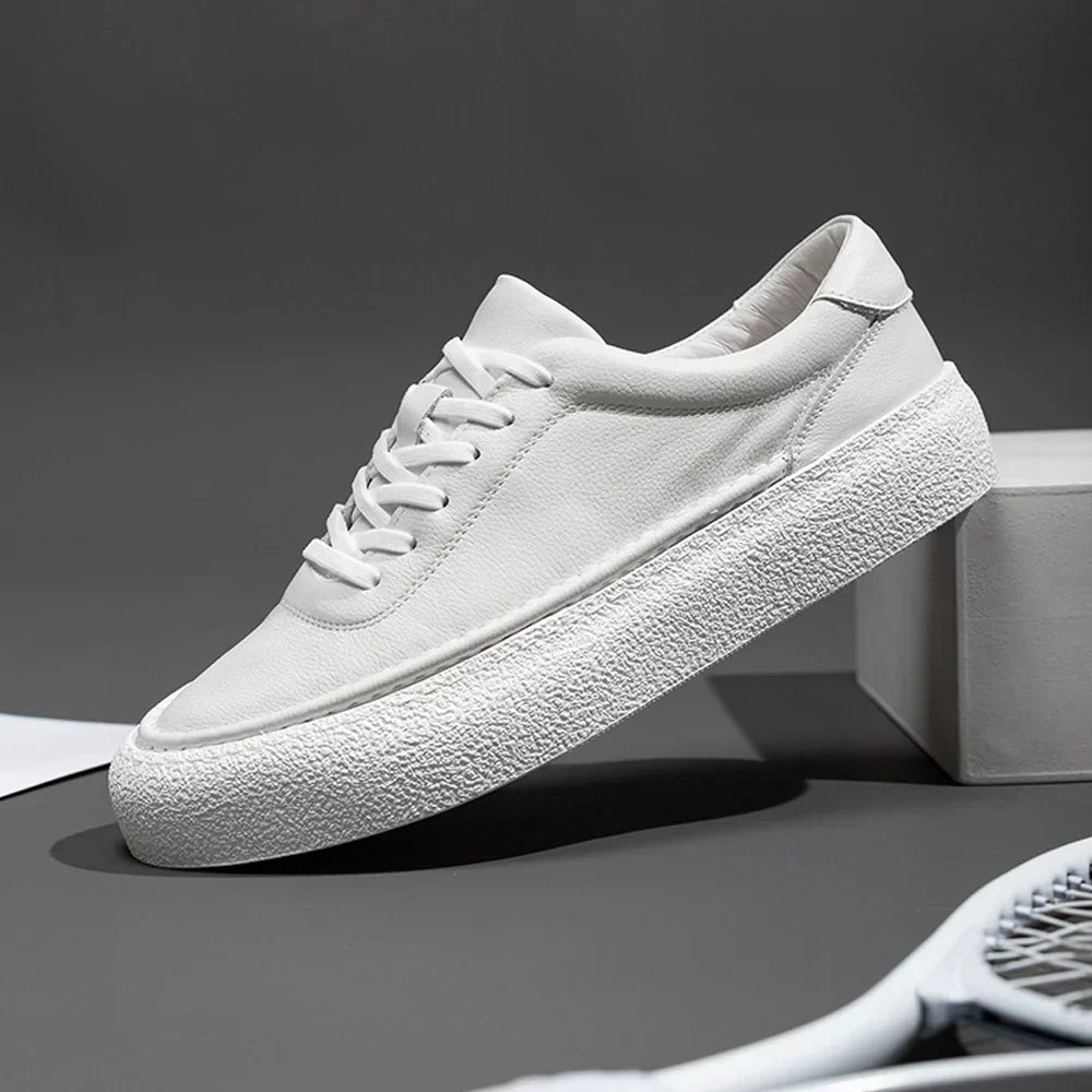 Valenzora | Premium Leather Sneakers with White Sole