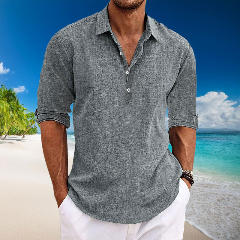 Valenzora | Casual linen long-sleeved shirt