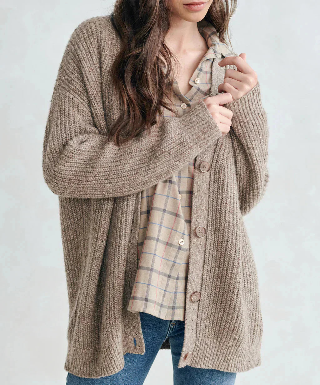 Valenzora | Oversized women's cashmere cardigan with V-neck and buttons