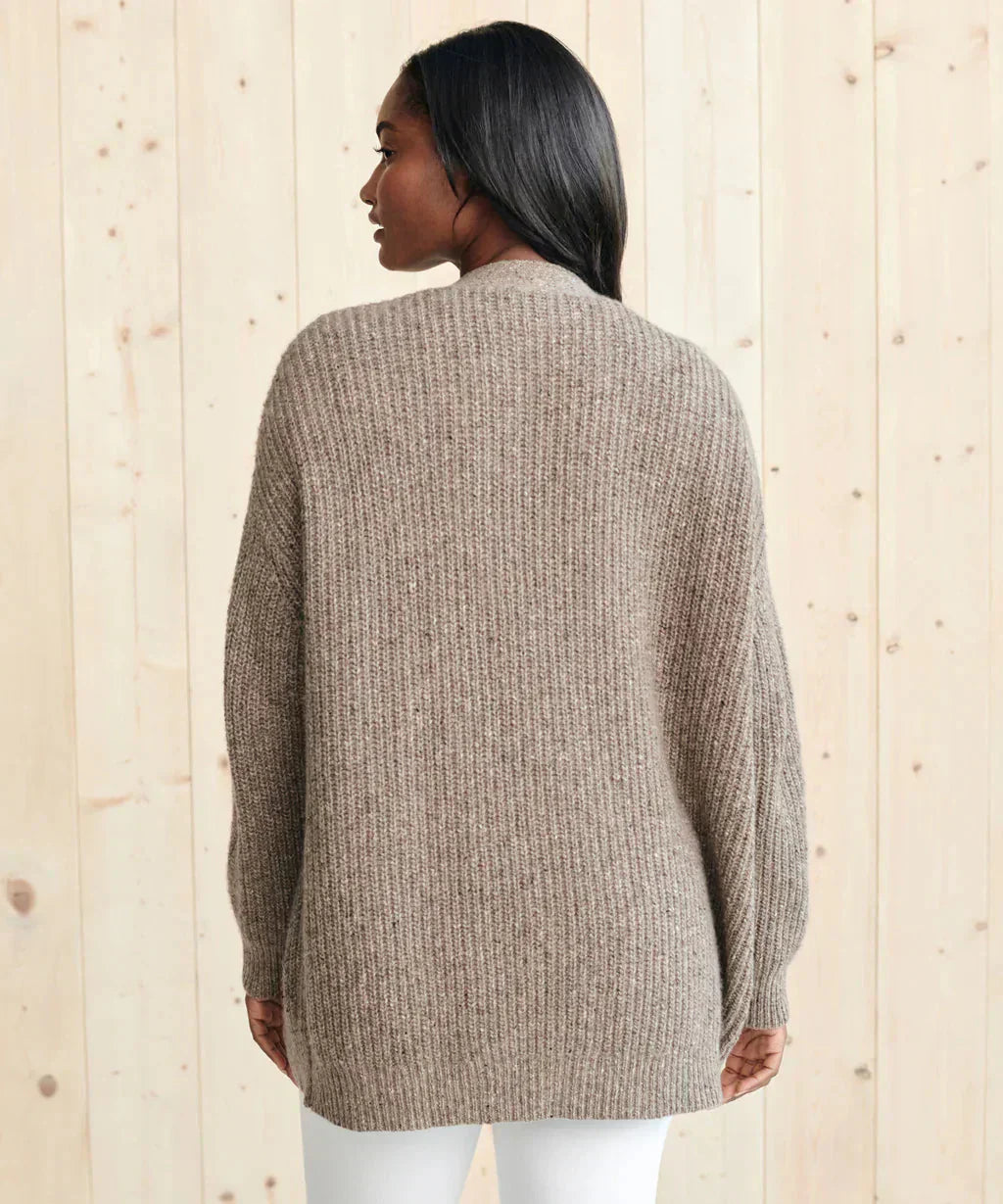 Valenzora | Oversized women's cashmere cardigan with V-neck and buttons
