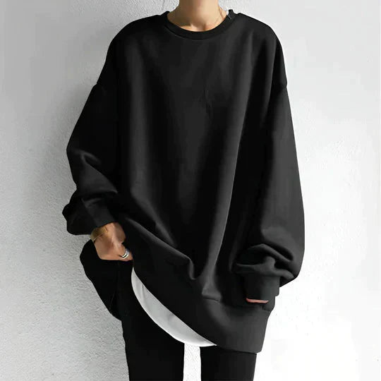 Valenzora | Oversized Pullover Loose Fit Cozy Sweatshirt Women's Clothing
