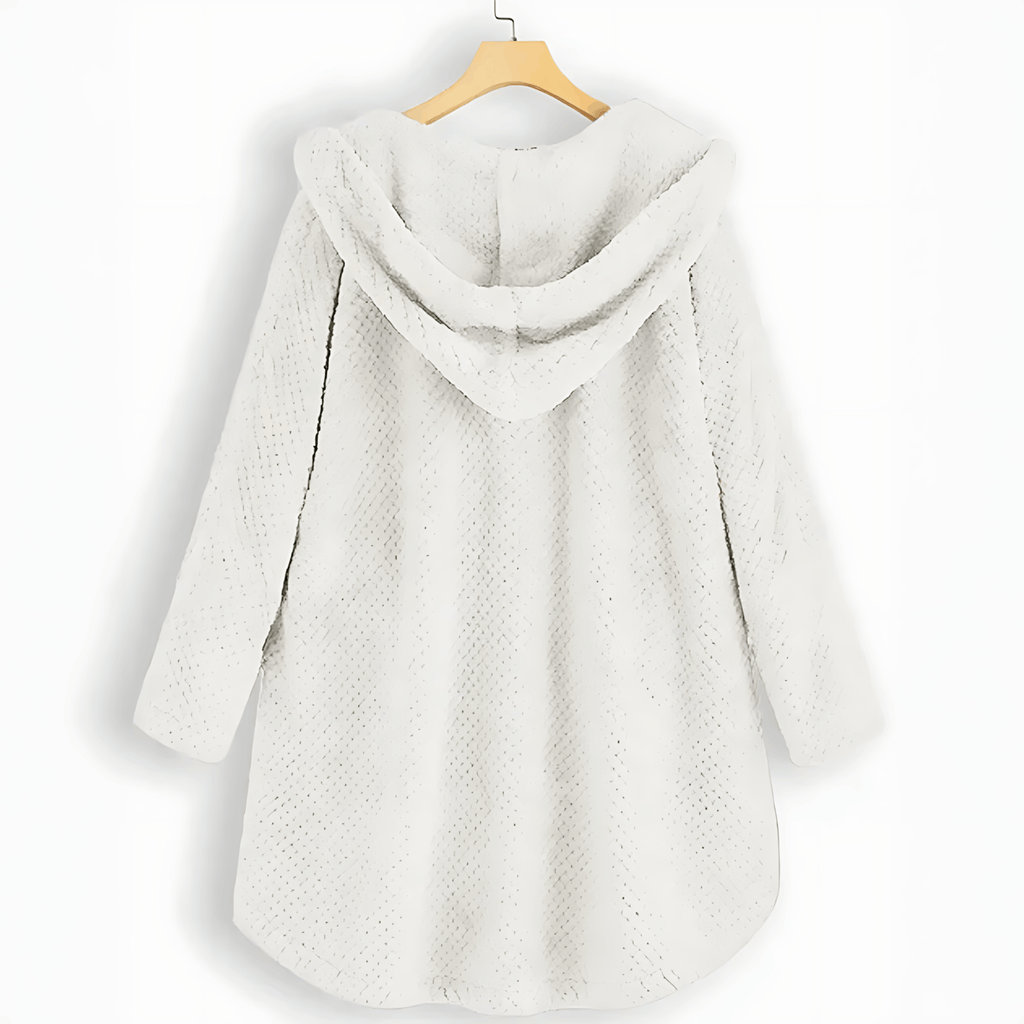 Valenzora | Warm cardigan with soft lining and hood for women