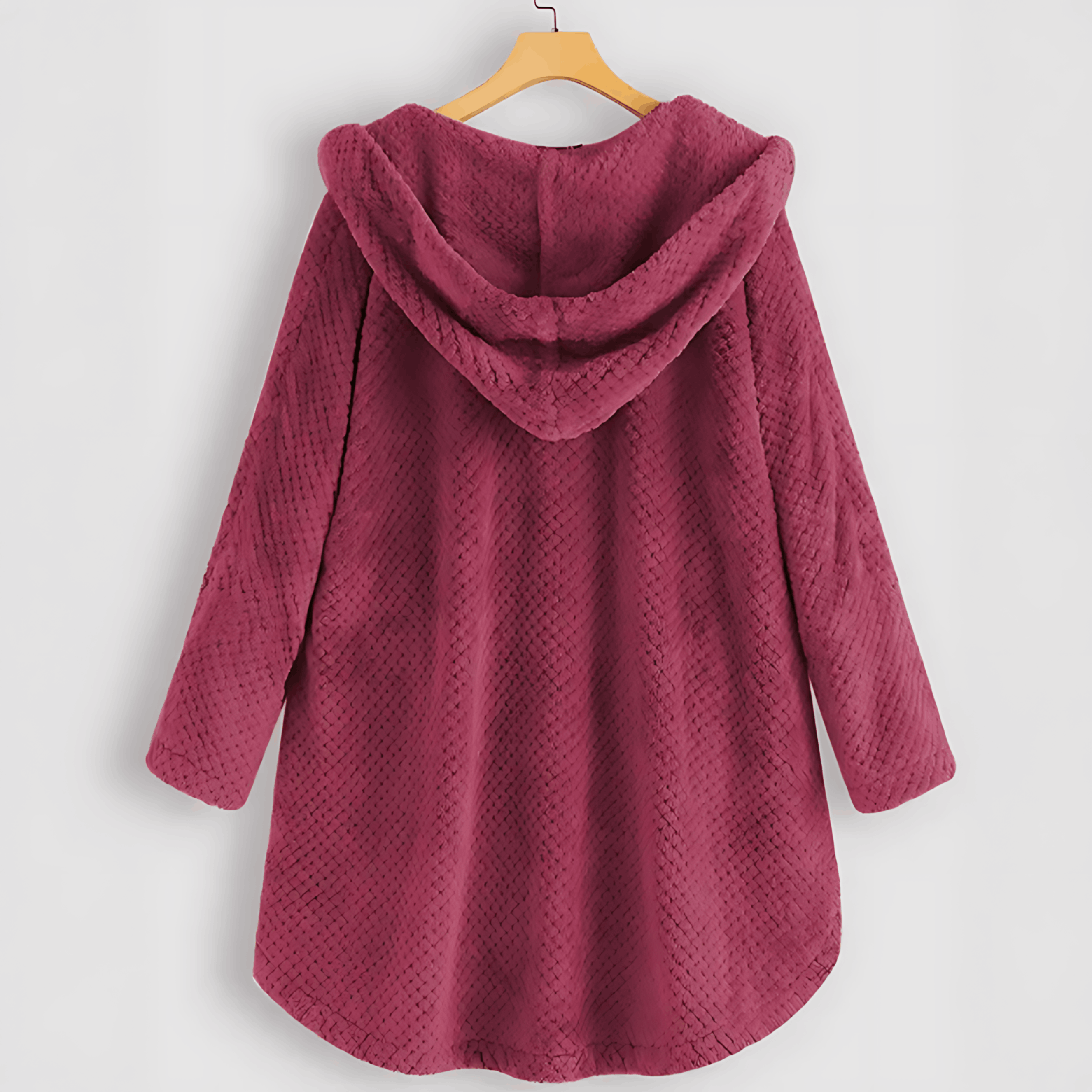 Valenzora | Warm cardigan with soft lining and hood for women