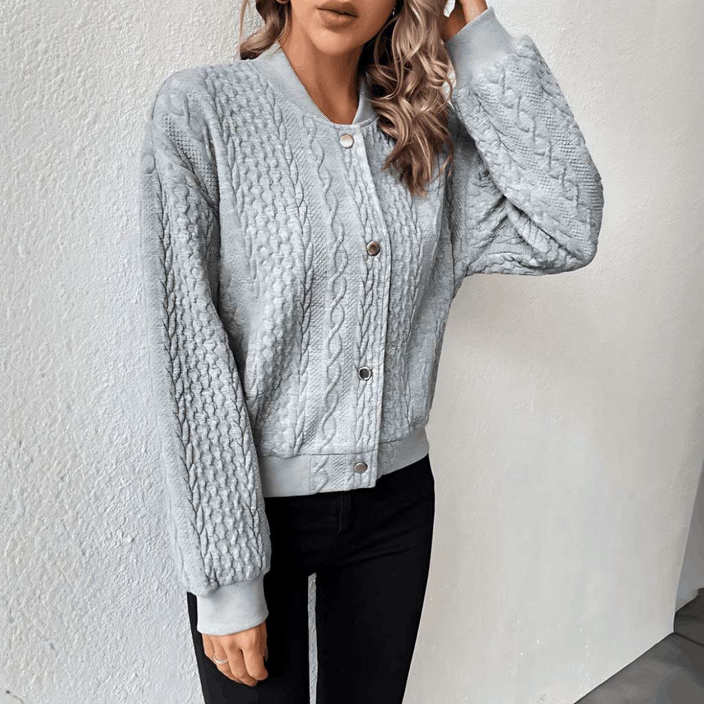 Valenzora | Bomber-Cardigan für Damen mit Knöpfen