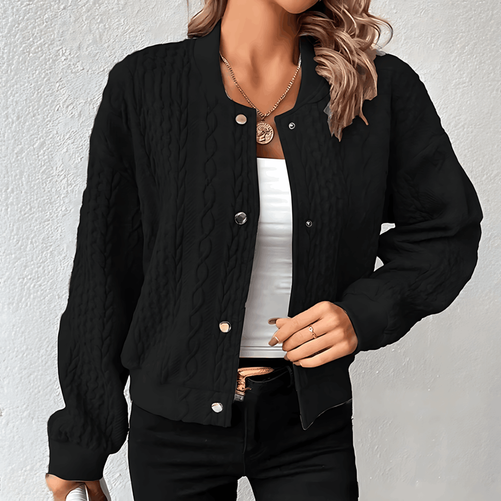 Valenzora | Bomber-Cardigan für Damen mit Knöpfen