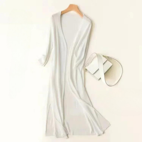 Valenzora | Long Open Front Cardigan